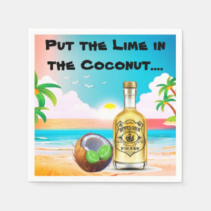 Limon, Kokosnuss und Rum Papier Napkins Serviette