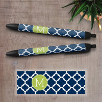 Limon-Navy-Geometrisches Muster für benutzerdefini