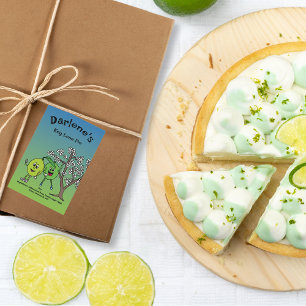 Limon Pals Funny Cartoon Pie, Curry und mehr Lebensmitteletikett