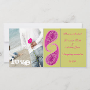 Limon & Raspberry Paisley Save the Date Ihr Foto
