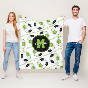 Limon Schwarz Das Fußballfeld ist mein glücklicher Fleecedecke