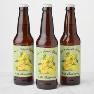 Limon Sommer Zitronen Getränkeetikett  Bierflaschenetikett