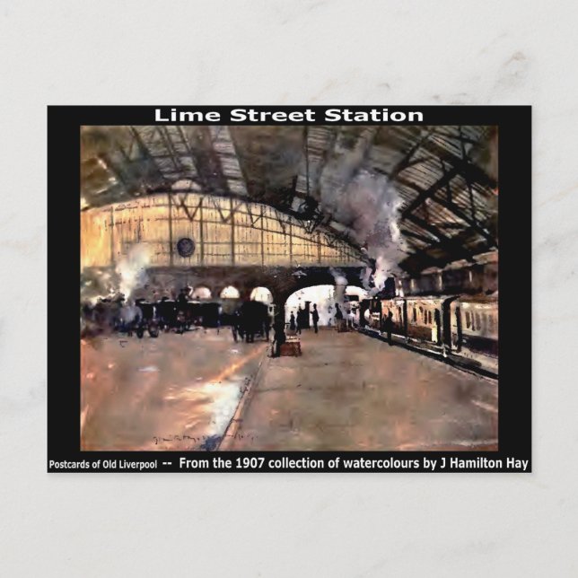 Limon Street Station, Liverpool. Postkarte (Vorderseite)