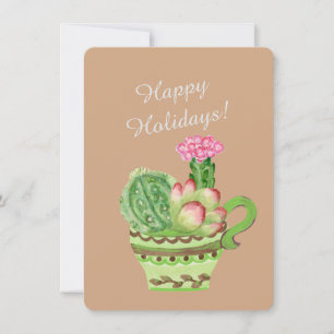 Limon Succulents Bouquet Feiertagskarte