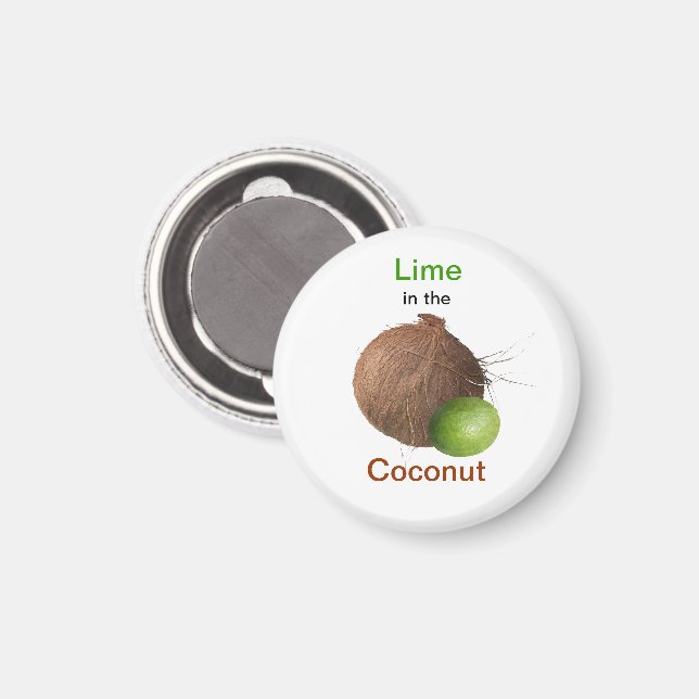 Limon und Kokosnuss Magnet (Vorderseite/Rückseite)