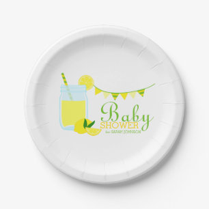 Limonade-Babyparty Pappteller