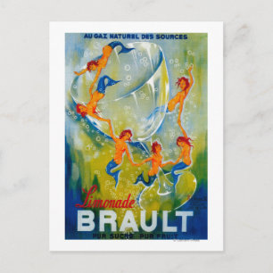 Limonade Brault Vintage Plakat Europa Postkarte