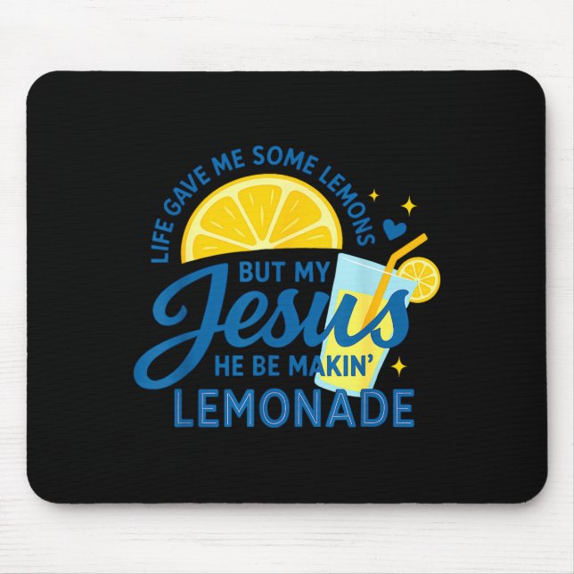Limonade Christliche Bekleidung Religiöser Jesus  Mousepad (Vorne)