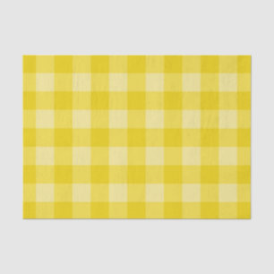 Limonade Gelb Helles Tartan Karomuster Druck Seidenpapier