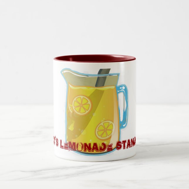 Limonade-Kaffee-Tassen-rostiger Limonade-Stand Zweifarbige Tasse (Mittel)