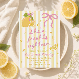 Limonade-Lemon-Thema frisch zum 18. Geburtstag Einladung