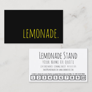Limonade. LoyalitätsLochkarte Treuekarte