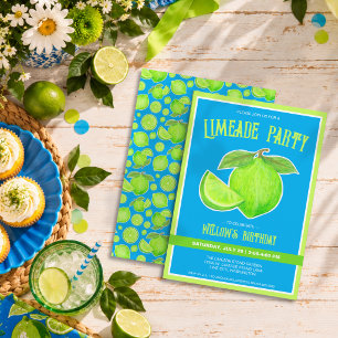 Limonade-Party Hellgrün Limette Zitrus Geburtstag Einladung