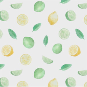 Limonade Zitrone und grüne Limetten Wasserfarbenmu Aufkleber