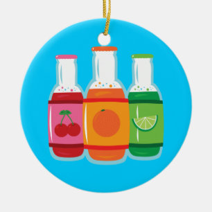 Limonadeflaschen Keramikornament