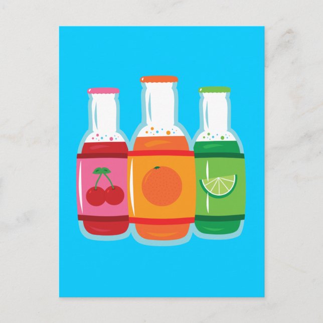 Limonadeflaschen Postkarte (Vorderseite)