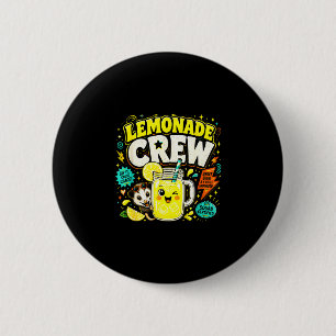 Limonaden-Crew lustige süße Kinder Limonadenstand Button