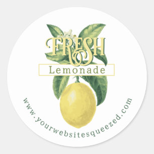 Limonadenstand Lemon Crew Vintage Runder Aufkleber