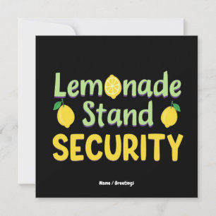 Limonadenstand-Sicherheit Lustiger Sommer Zitrus C Einladung