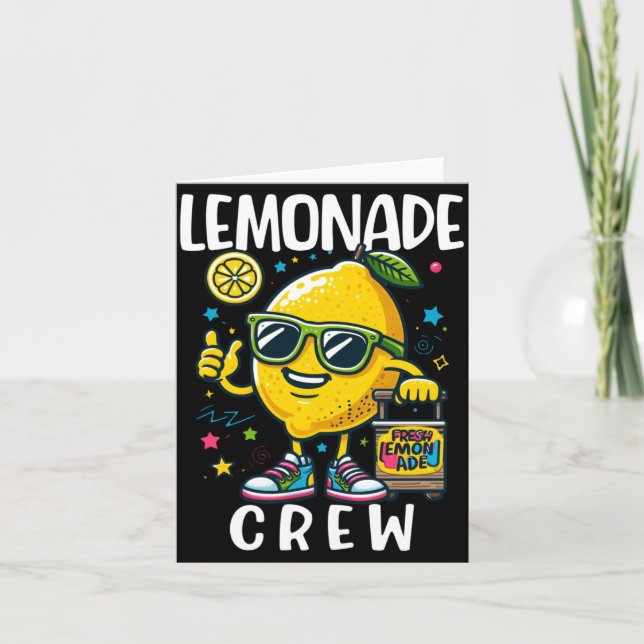 Limonadenstand-Squad-Sicherheitsmädchen-Boss-Kids Karte (Vorderseite)