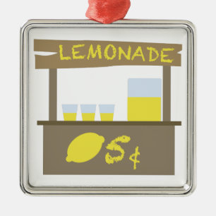Limonadestand Silbernes Ornament