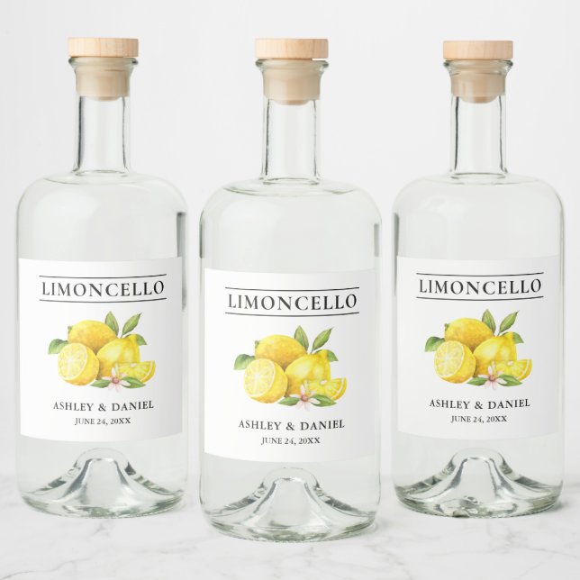 Limoncello Alkoholflaschenetikett (Flaschen)