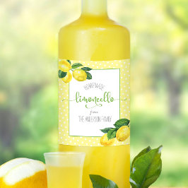 Limoncello Aquarellschrift Punktschrift individuel Weinetikett