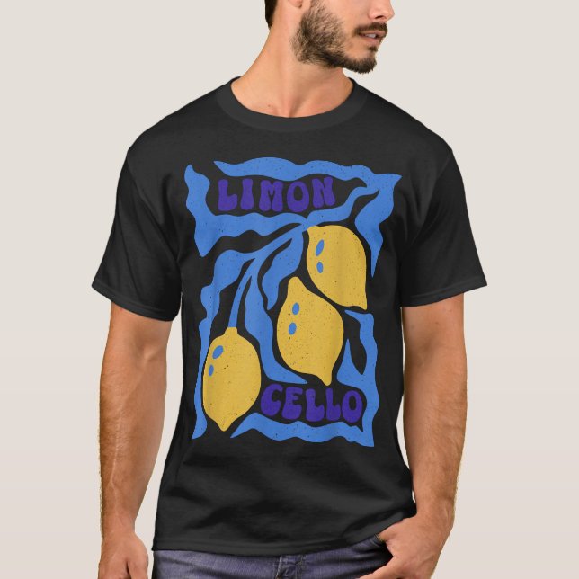 Limoncello Boho Floral Lemon Italien gestört T-Shirt (Vorderseite)