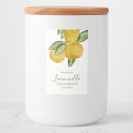 Limoncello Bottle Label, Lovely Lemon Watercolor Lebensmitteletikett
