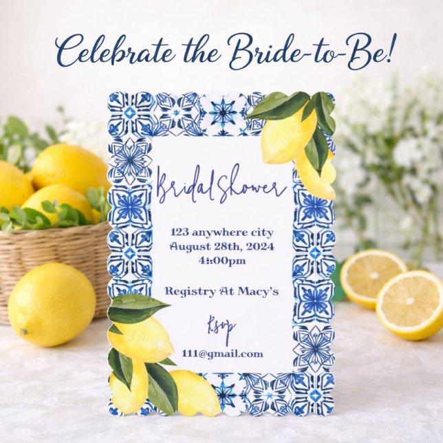 LIMONCELLO BRIDAL SHOWER INVITATION EINLADUNG (Von Creator hochgeladen)