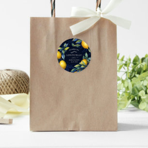 Limoncello Chalkboard Monogram Fevor Runder Aufkleber