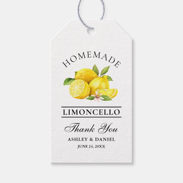 Limoncello dank Kraft Geschenkanhänger (Vorderseite)