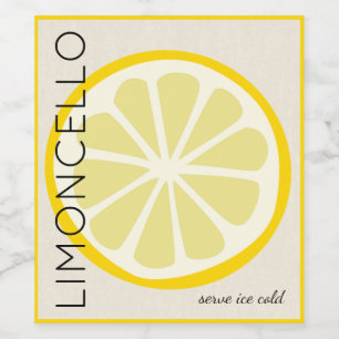 Limoncello-Etikett mit Lemon-Bild Weinetikett