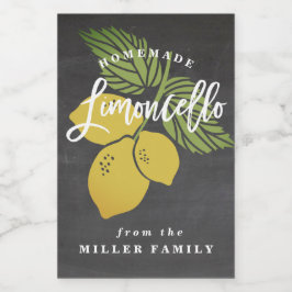 Limoncello Faltschachtel, Mini-Flasche Lebensmitteletikett