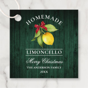 Limoncello Green Wood Print Frohe Weihnachtsmarke Geschenkanhänger
