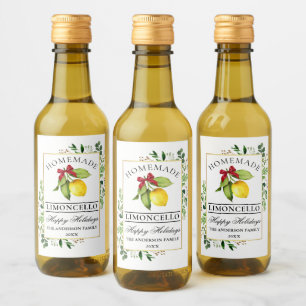 Limoncello Greenery Holiday Mini Flaschen Labels Weinetikett