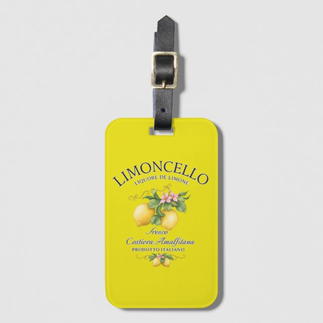 Limoncello Italien Amalfiküste Gepäckanhänger (Vorderseite Vertikal)