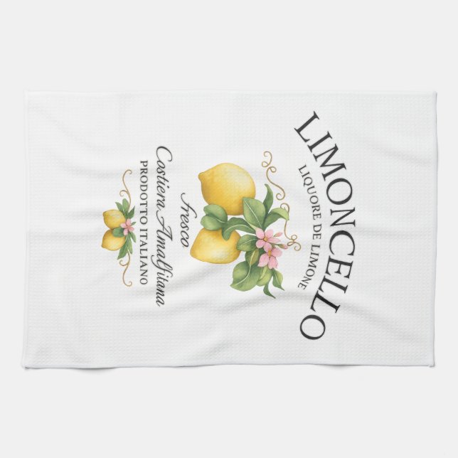Limoncello Italien Amalfiküste Geschirrtuch (Horizontal)