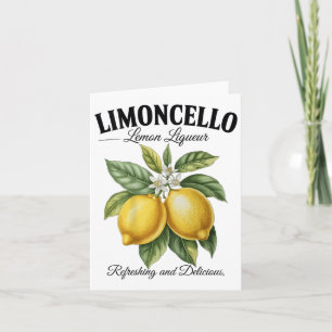 Limoncello Italien Vintage Erfrischende Zitrone Ur Karte