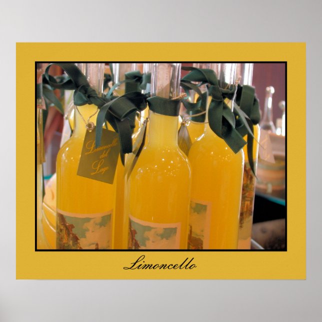 Limoncello, italienische Zitronenliköre Poster (Vorne)