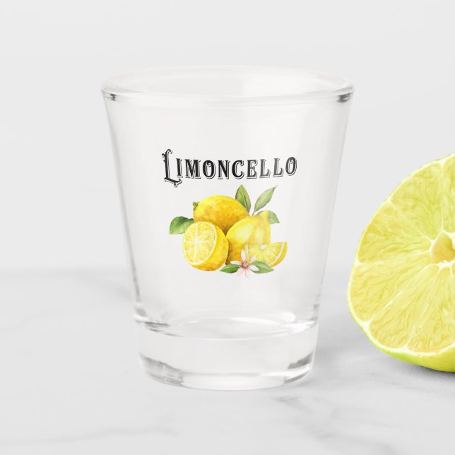 Limoncello Italienischer Likör Schnapsglas (Vorderseite)