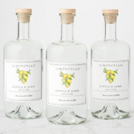 Limoncello italienischer Stil Lemon Alkoholflaschenetikett