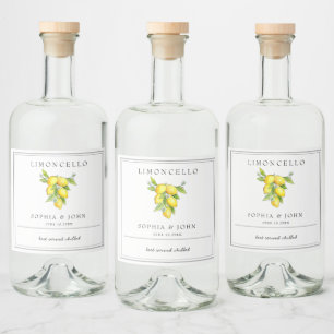 Limoncello italienischer Stil Lemon Alkoholflaschenetikett