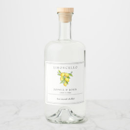 Limoncello italienischer Stil Lemon Alkoholflaschenetikett