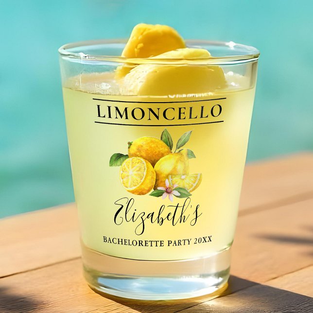 Limoncello Junggeselinnen-Abschied Schnapsglas (Customize to change your personalized text size or text style.)