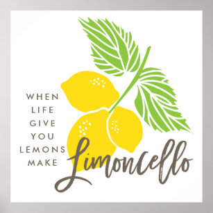 Limoncello Kunstdruck, wenn das Leben einem Zitron Poster