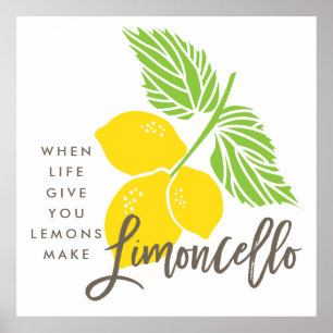 Limoncello Kunstdruck, wenn das Leben Ihnen Poster