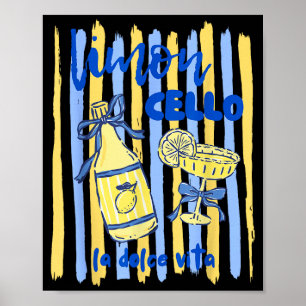 Limoncello la dolce vita amalfi küste limette poster