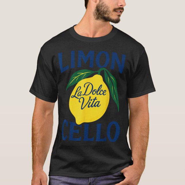 Limoncello La Dolce Vita Italienischer Zitronensti T-Shirt (Vorderseite)