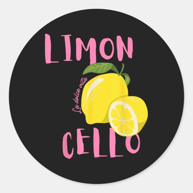 Limoncello La Dolce Vita Runder Aufkleber (Vorderseite)